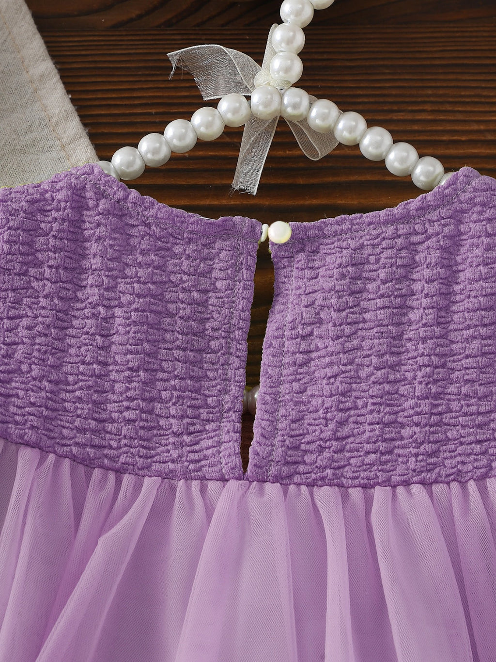 Baby Girls Summer Ruffled Sleeves Bow-Decorated Mesh Dress