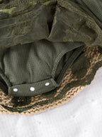 Baby Girls Spring/Autumn Long-sleeve Waffle Mesh Dress Bodysuit, Bow Headband and Socks Three-piece set