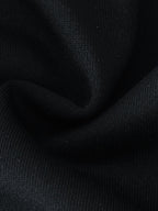 Baby Girls Long-Sleeve Black Sweatshirt and Pants with Bow Two-Piece Set