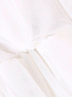 Baby Girls White Tulle Romper Dress With Bow Headband