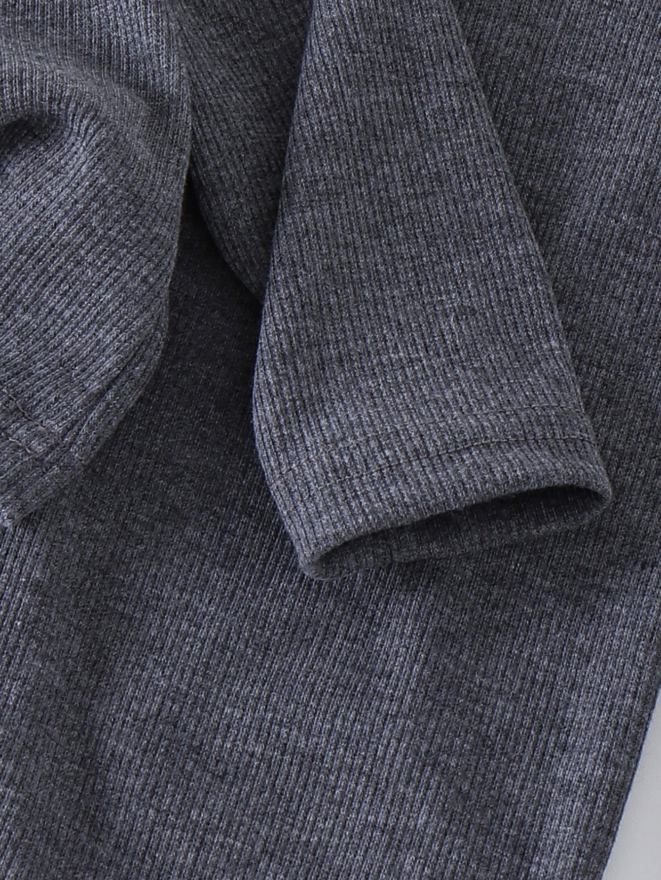 Girls Long-sleeve Red Ribbed Top and lace-trimmed flared trousers two-piece set