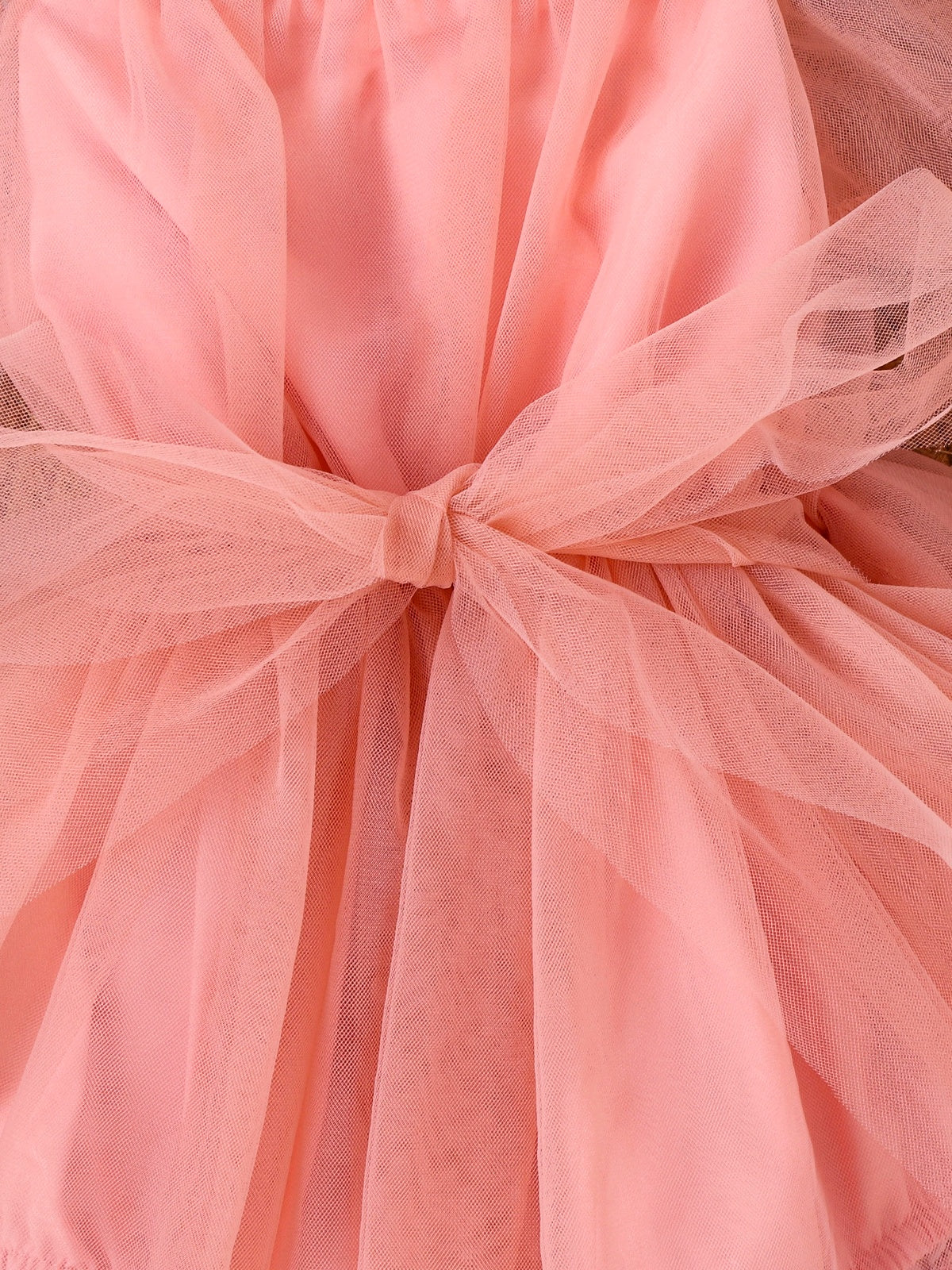 Baby Girls Pink Tulle Romper Dress With Bow Headband
