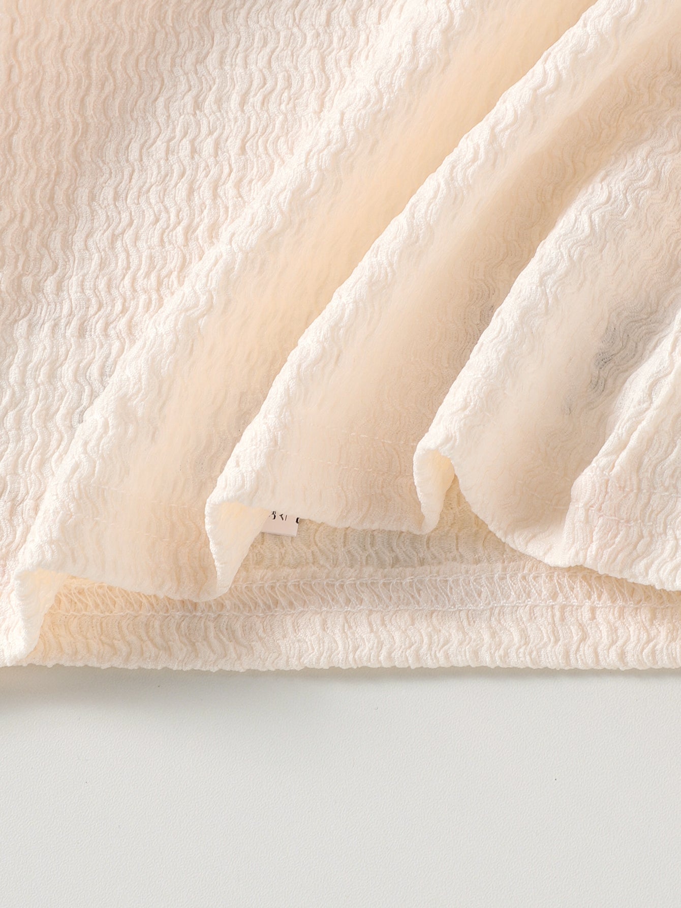 Baby Girls Spring/Autumn Long-Sleeve Flutter Sleeve T-Shirt and Corduroy Bow Pattern Overall Dress Two-Piece Set