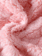 طقم مكون من قطعتين للبنات الصغيرات، مناسب لفصلي الربيع والخريف، يتكون من سويت شيرت وبنطال مطرزين برسومات دببة قطيفة بأكمام طويلة