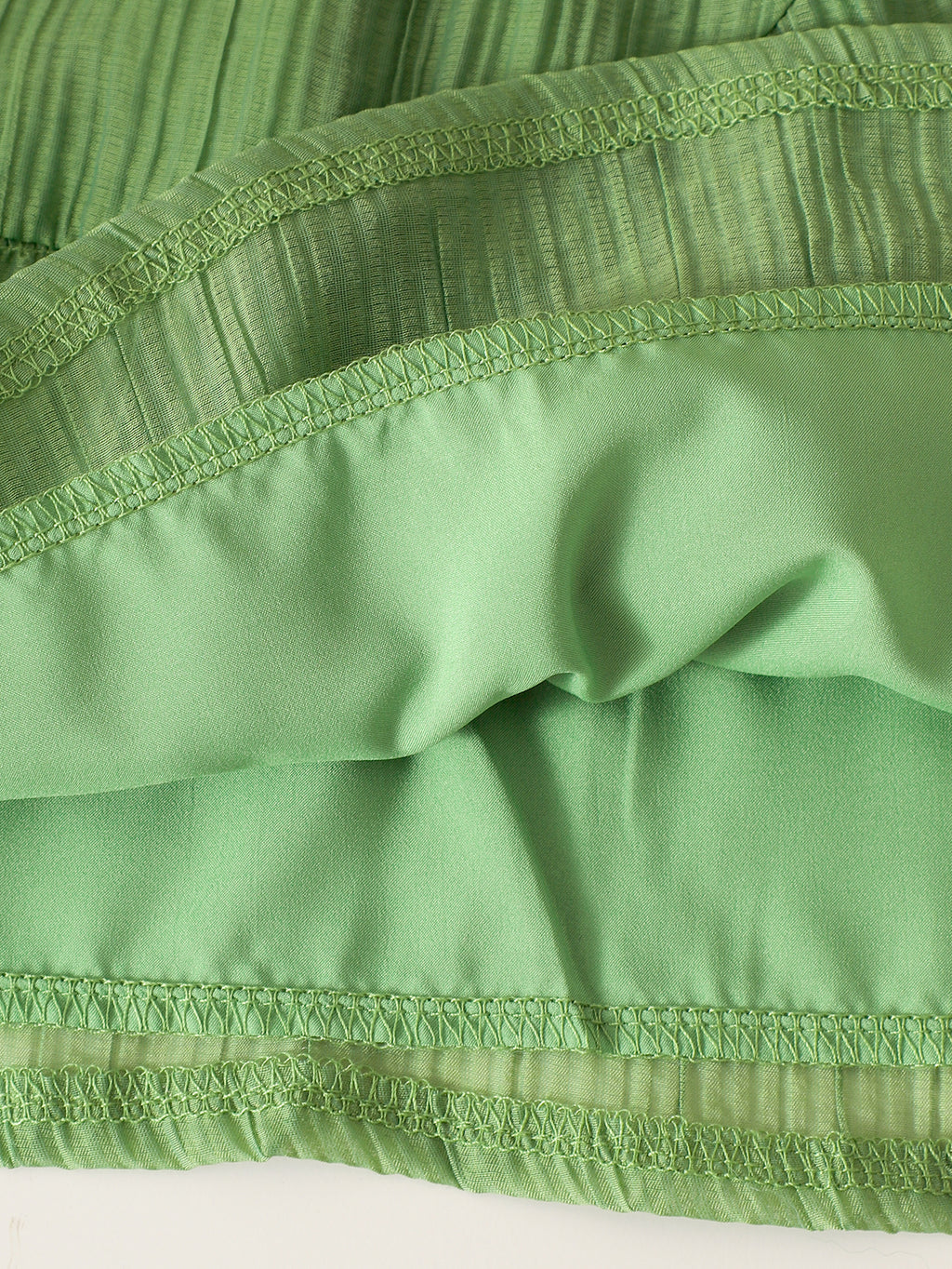 Baby Girls Green Sleeveless  Bowknot Texture Dress