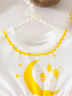 Baby Girl's Summer Rose Print Short-Sleeved Ruffles Dress