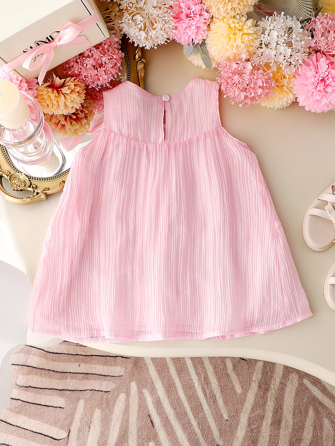 Baby Girls Pink Chiffon A-Line Dress