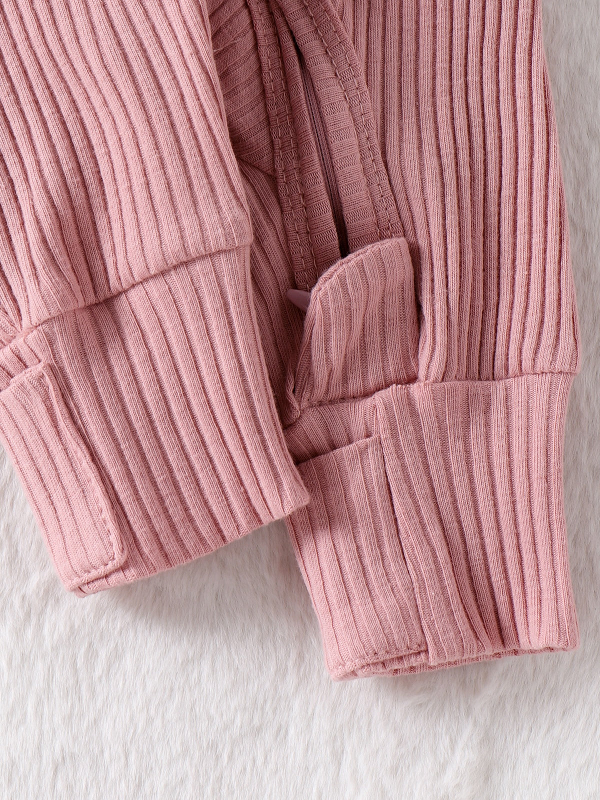 Newborn Basic Pink Solid Cotton Jumpsuit With Hat